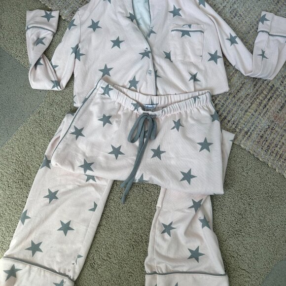 SPLENDID | Light Pink & Star Pajama Set (Size XS) - Picture 3 of 4